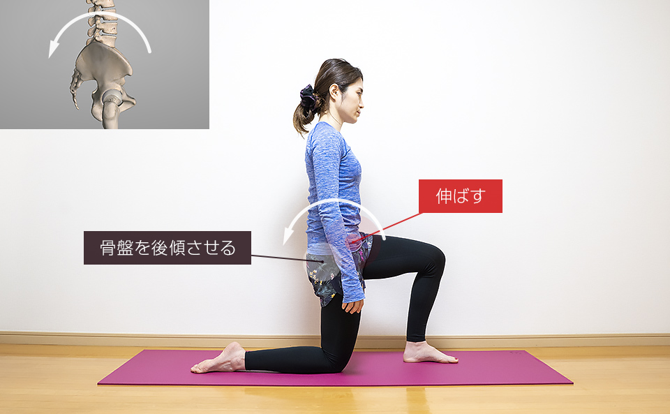 反り腰改善「脚のつけ根のストレッチ方法」